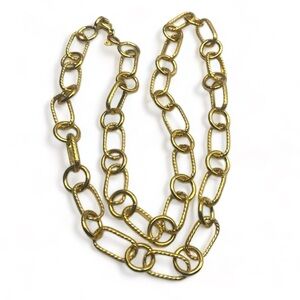 Milor Italy Gold Chain Link Necklace - Stainless Steel